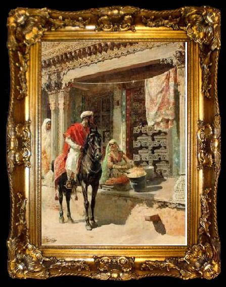 framed  unknow artist Arab or Arabic people and life. Orientalism oil paintings 618, ta009-2